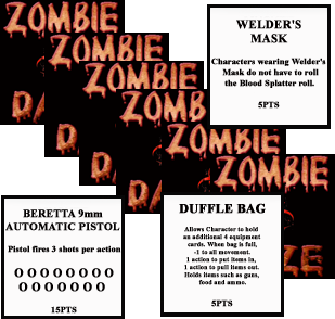 Zombie Equipment Cards