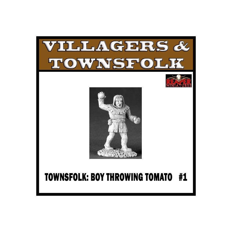 Townsfolk Boy Throwing Tomato 1 REAPER MINIATURES