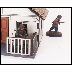 Single Story House 1 Prepainted Laser-cut 28mm Buildings WWII FRONTLINE GAMES