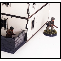 Large Two Story House Prepainted Laser-cut 28mm Buildings WWII FRONTLINE GAMES