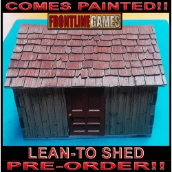Lean-to Shed Prepainted Laser-cut 28mm Buildings WWII FRONTLINE GAMES