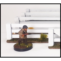 Post Rail Fence Prepainted Laser-cut 28mm models WWII FRONTLINE GAMES