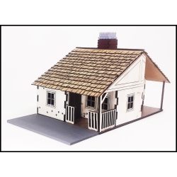 Medium L Shaped House Prepainted Laser-cut 28mm Buildings WWII FRONTLINE GAMES