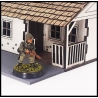 Medium L Shaped House Prepainted Laser-cut 28mm Buildings WWII FRONTLINE GAMES