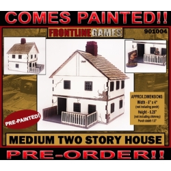 Medium Two Story House Prepainted Laser-cut 28mm Buildings WWII FRONTLINE GAMES