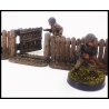 Wooden Fence Resin set 28mm terrain WWII FRONTLINE GAMES