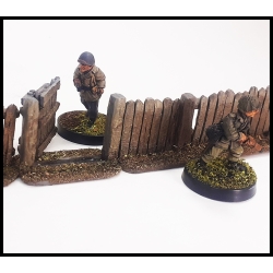 Wooden Fence Resin set 28mm terrain WWII FRONTLINE GAMES