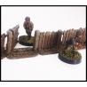 Wooden Fence Resin set 28mm terrain WWII FRONTLINE GAMES