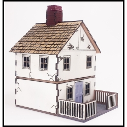 Two Story House 1 Prepainted Laser-cut 28mm Buildings WWII FRONTLINE GAMES