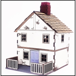 Two Story House 1 Prepainted Laser-cut 28mm Buildings WWII FRONTLINE GAMES