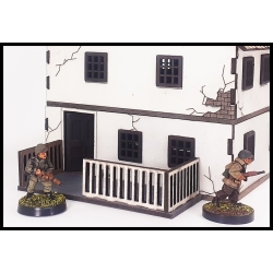 Two Story House 1 Prepainted Laser-cut 28mm Buildings WWII FRONTLINE GAMES