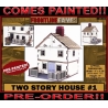 Two Story House 1 Prepainted Laser-cut 28mm Buildings WWII FRONTLINE GAMES