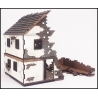 Ruined Two Story House Prepainted Laser-cut 28mm Buildings WWII FRONTLINE GAMES