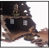 Ruined Two Story House Prepainted Laser-cut 28mm Buildings WWII FRONTLINE GAMES