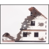 Ruined Two Story House Prepainted Laser-cut 28mm Buildings WWII FRONTLINE GAMES