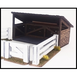 Pigpen with Pigs Prepainted Laser-cut 28mm Terrain WWII FRONTLINE GAMES