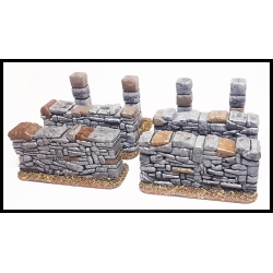 Half Stonewalls Set 28mm Terrain WWII FRONTLINE GAMES