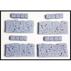 Half Stonewalls Set 28mm Terrain WWII FRONTLINE GAMES