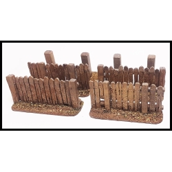Wood Half Fences Set 28mm Terrain WWII FRONTLINE GAMES