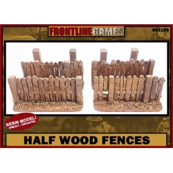 Wood Half Fences Set 28mm Terrain WWII FRONTLINE GAMES