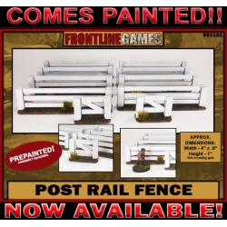 Post Rail Fence Prepainted Laser-cut 28mm models WWII FRONTLINE GAMES
