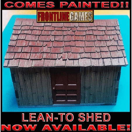 Lean-to Shed Prepainted Laser-cut 28mm Buildings WWII FRONTLINE GAMES