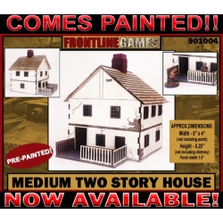Medium Two Story House Prepainted Laser-cut 28mm Buildings WWII FRONTLINE GAMES