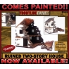 Ruined Two Story House Prepainted Laser-cut 28mm Buildings WWII FRONTLINE GAMES