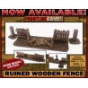 Ruined Wooden Fence 28mm Terrain WWII FRONTLINE GAMES