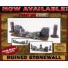 Ruined Stonewall 28mm Terrain WWII FRONTLINE GAMES