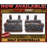 Half Stonewalls Set 28mm Terrain WWII FRONTLINE GAMES
