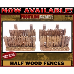 Wood Half Fences Set 28mm Terrain WWII FRONTLINE GAMES