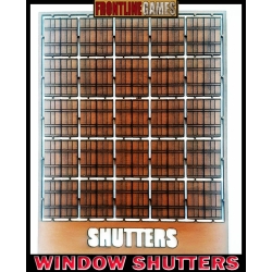 Window Shutters Prepainted Laser-cut for 28mm Buildings WWII FRONTLINE GAMES