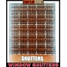 Window Shutters Prepainted Laser-cut for 28mm Buildings WWII FRONTLINE GAMES