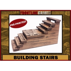 Building Stairs upgrade Prepainted Laser-cut for 28mm Buildings WWII FRONTLINE GAMES