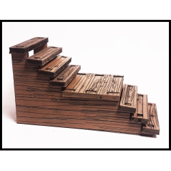 Building Stairs upgrade Prepainted Laser-cut for 28mm Buildings WWII FRONTLINE GAMES
