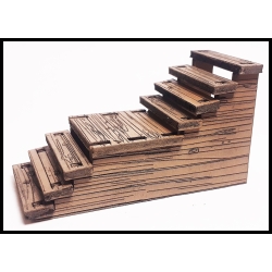 Building Stairs upgrade Prepainted Laser-cut for 28mm Buildings WWII FRONTLINE GAMES