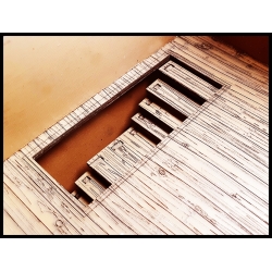 Building Stairs upgrade Prepainted Laser-cut for 28mm Buildings WWII FRONTLINE GAMES