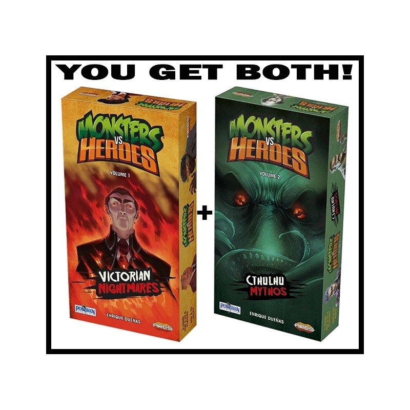 Monsters vs. Heroes: Vol 1 & 2 Victorian Nightmares + Cthulhu Mythos! ARES GAMES