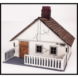 Medium House (Alternative Door location) Prepainted Laser-cut 28mm Buildings WWII FRONTLINE GAMES