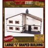Large Two Story L Shaped House Prepainted Laser-cut 28mm Buildings WWII FRONTLINE GAMES