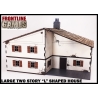 Large Two Story L Shaped House Prepainted Laser-cut 28mm Buildings WWII FRONTLINE GAMES
