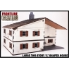 Large Two Story L Shaped House Prepainted Laser-cut 28mm Buildings WWII FRONTLINE GAMES