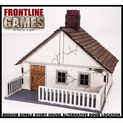 Medium House (Alternative Door location) Prepainted Laser-cut 28mm Buildings WWII FRONTLINE GAMES