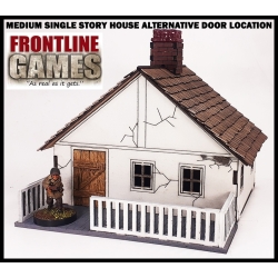 Medium House (Alternative Door location) Prepainted Laser-cut 28mm Buildings WWII FRONTLINE GAMES