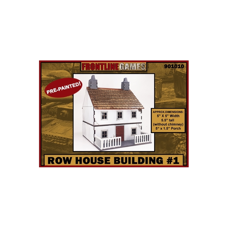 Row House Building 1 Prepainted Laser-cut 28mm Buildings WWII FRONTLINE GAMES