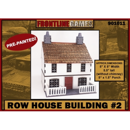 Row House Building 2 Prepainted Laser-cut 28mm Buildings WWII FRONTLINE GAMES