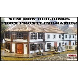 Row House Corner Building 2 Prepainted Laser-cut 28mm Buildings WWII FRONTLINE GAMES