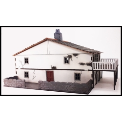 Large Two Story House w/Balcony Prepainted Laser-cut 28mm Buildings WWII FRONTLINE GAMES