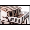 Large Two Story House w/Balcony Prepainted Laser-cut 28mm Buildings WWII FRONTLINE GAMES
